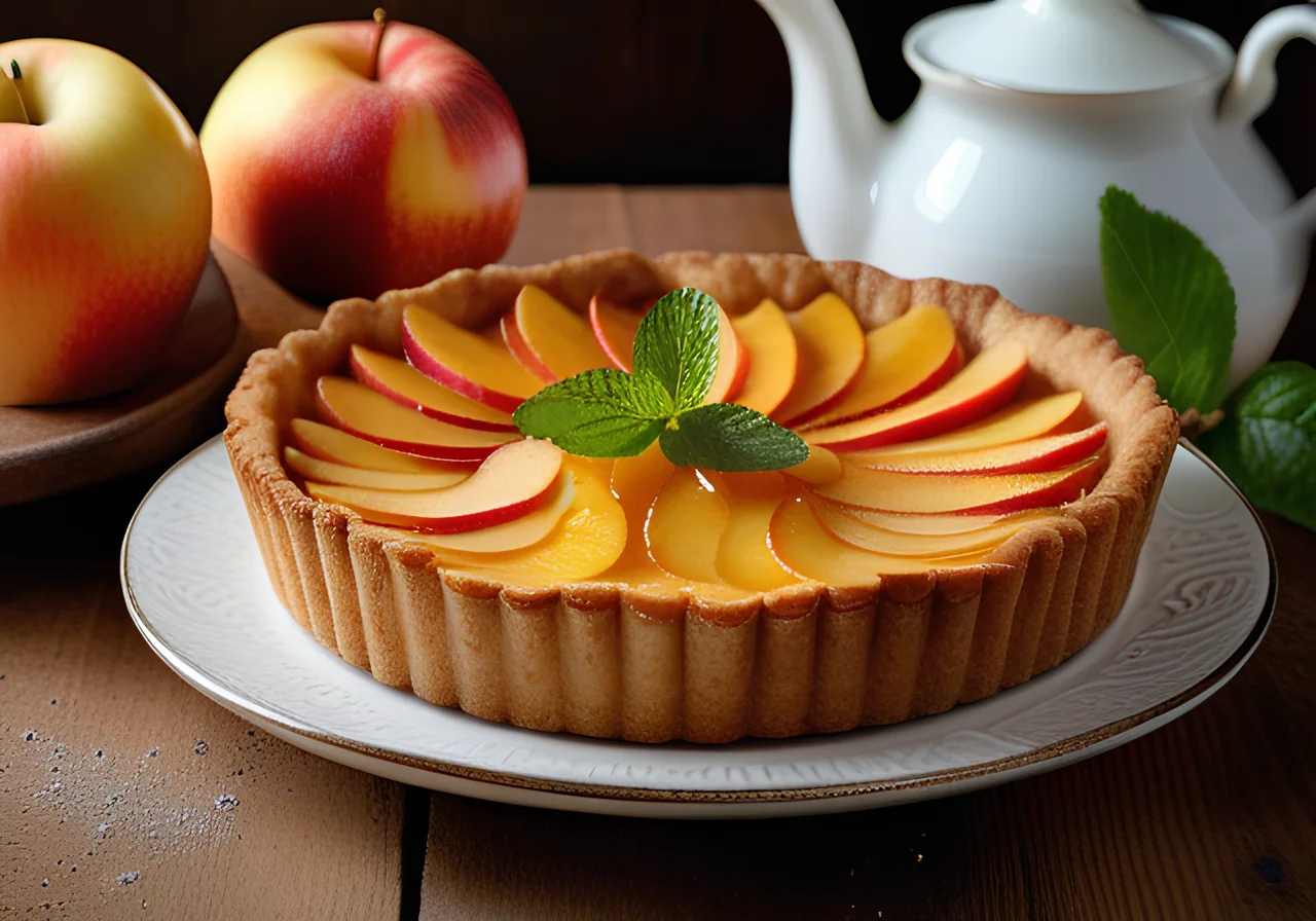 Apple Tart with Apricot Glaze