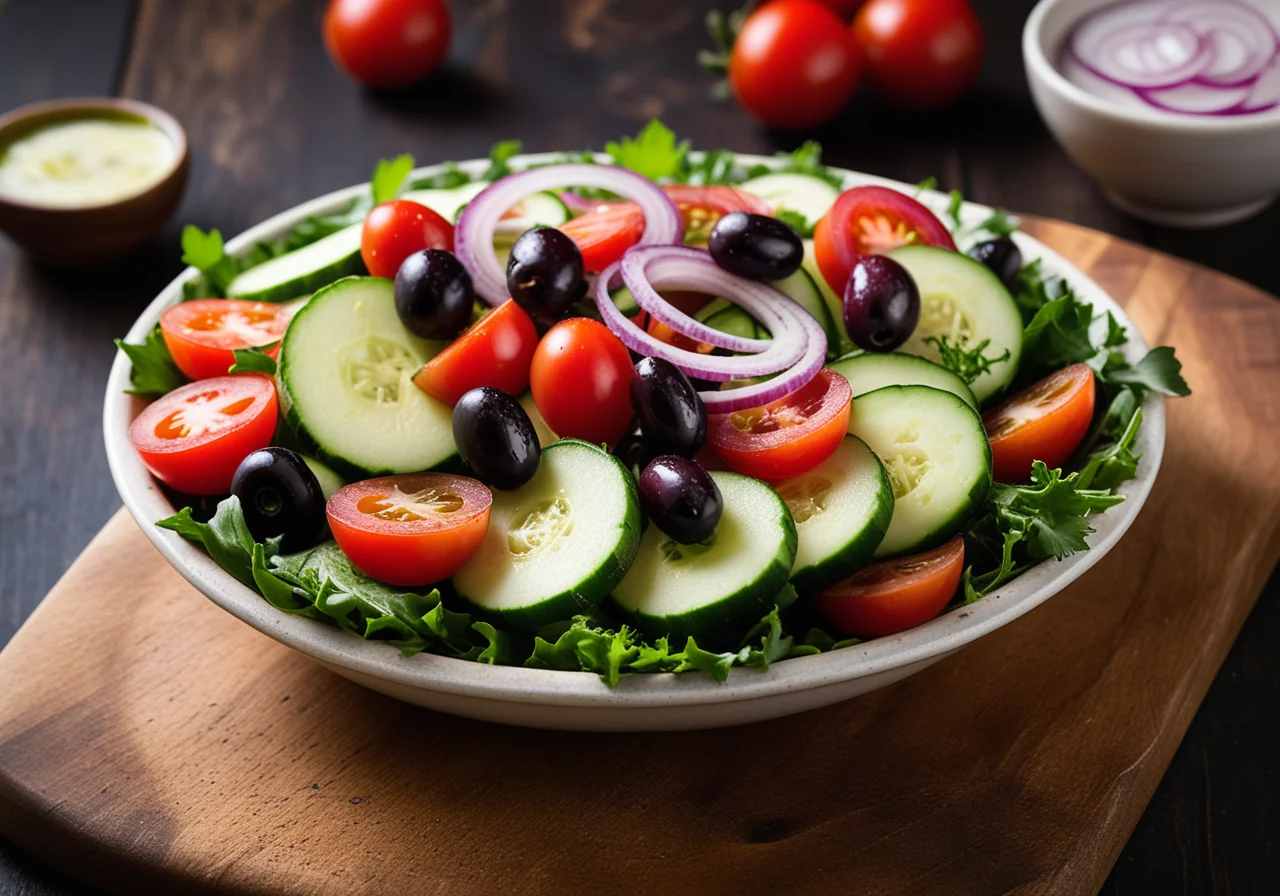 Greek Salad with Fish