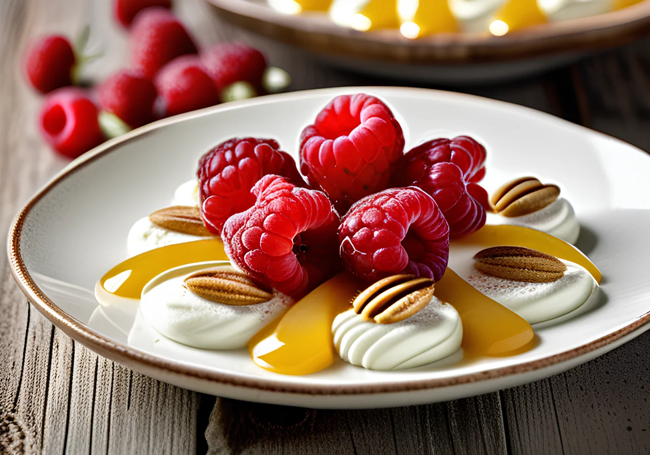 Raspberry Strips with Quark Cream