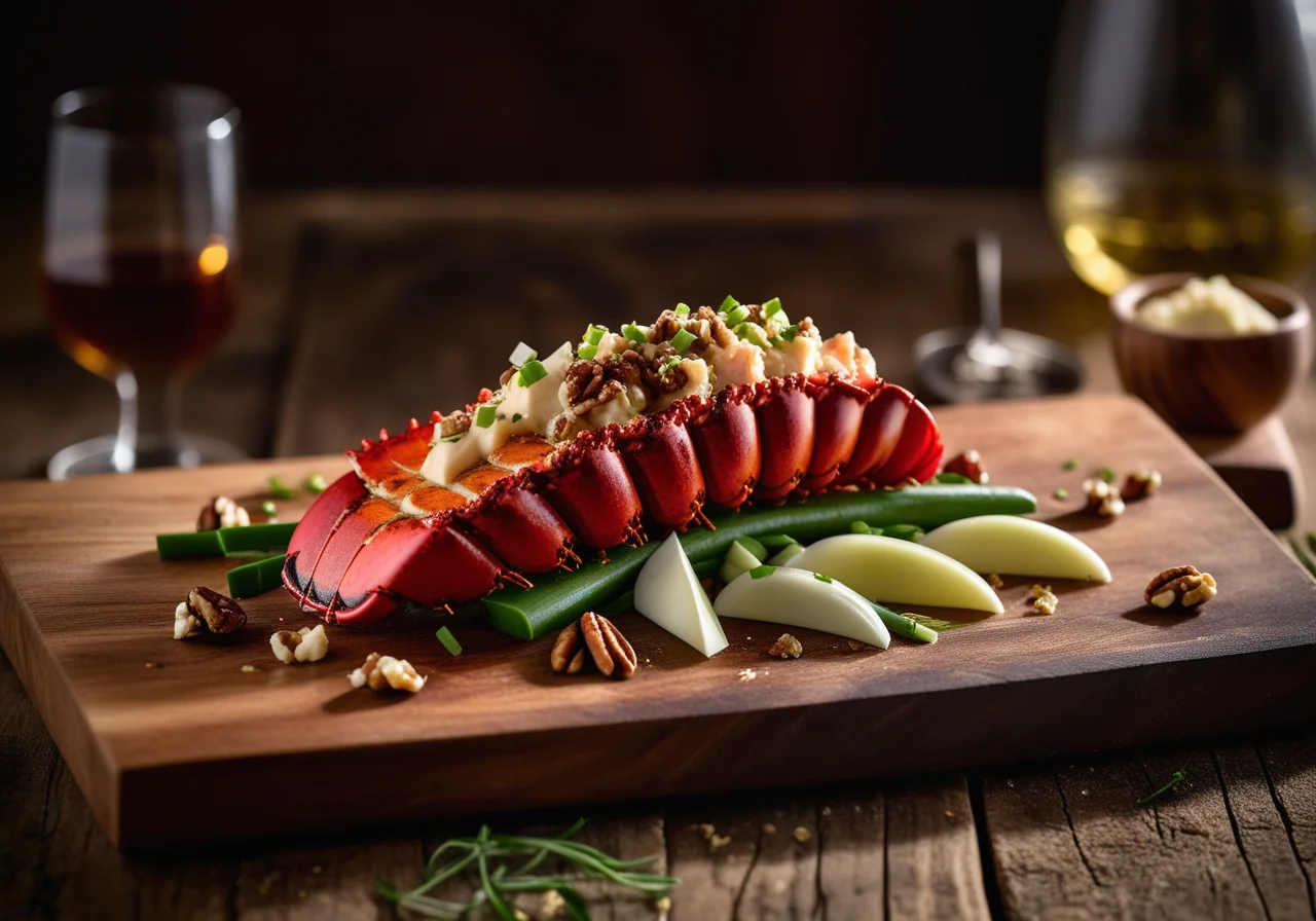 Lobster with Olive-Walnut Butter