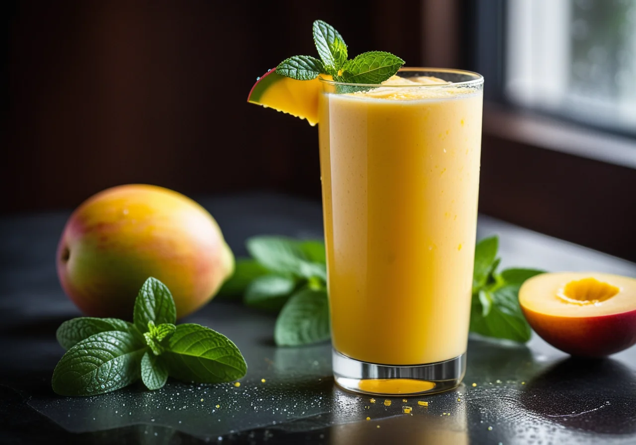Mango Shake with Lemon Zest