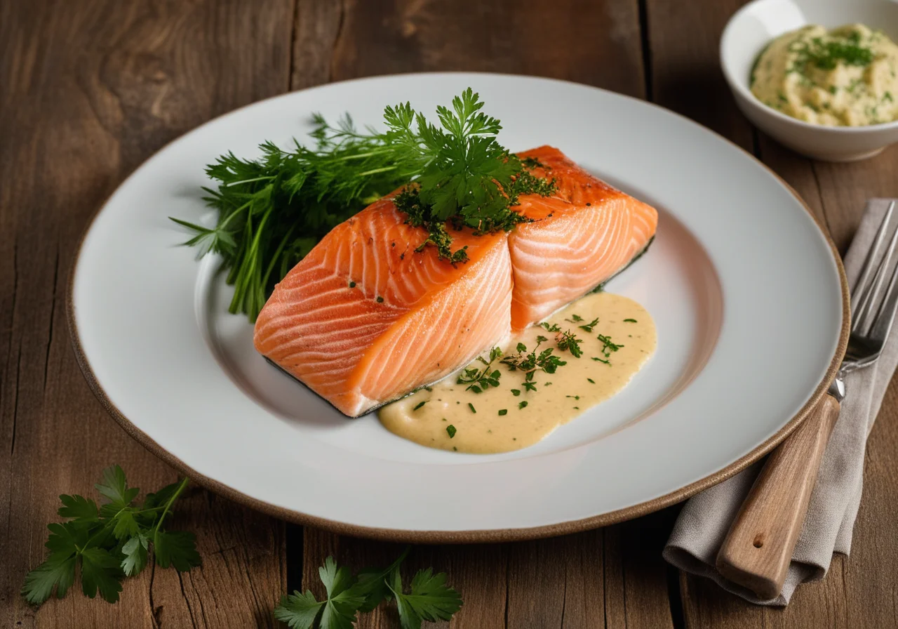 Steinbutt Fillets Stuffed with Salmon