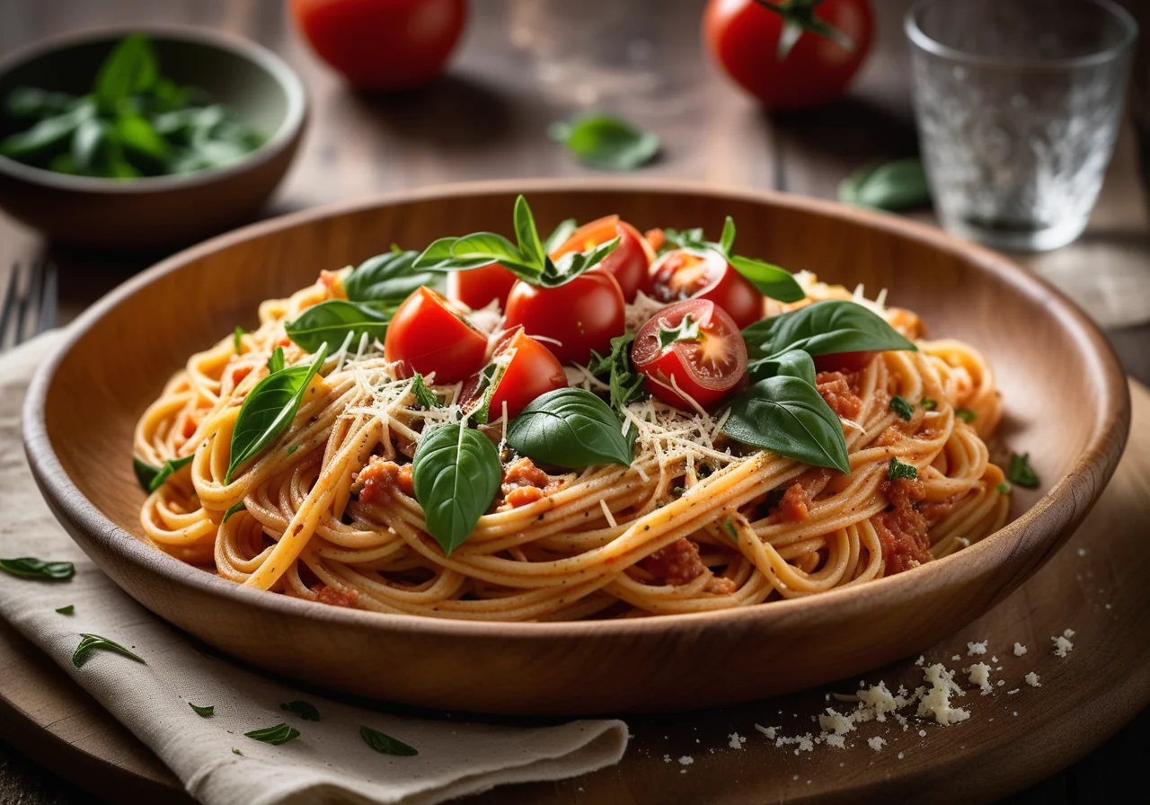 Pasta with Chickpeas, Celery Stalks and Parmesan