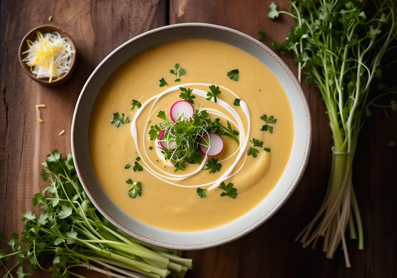 Vegetable Soup with Radishes