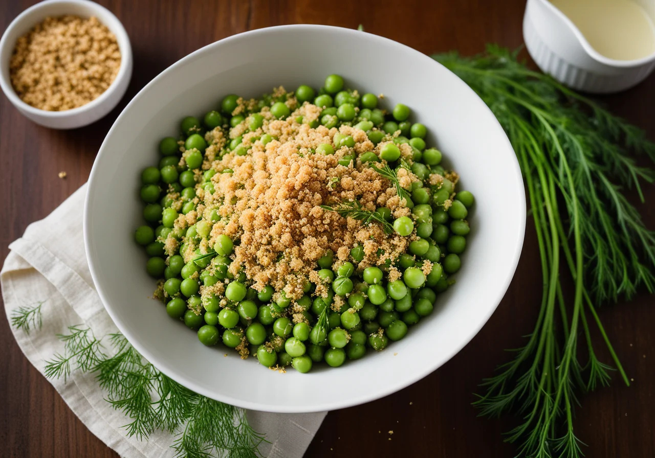 Peas with Herbs and Breadcrumbs