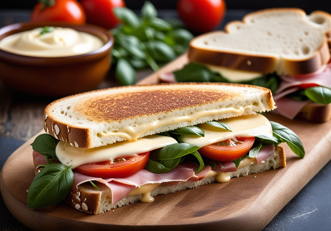 Mozzarella Ham Sandwich