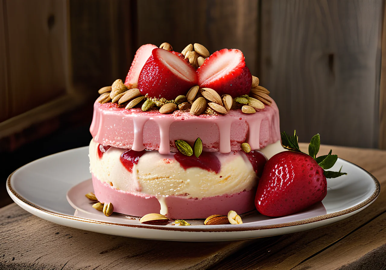 Strawberry Ice Cream Cake