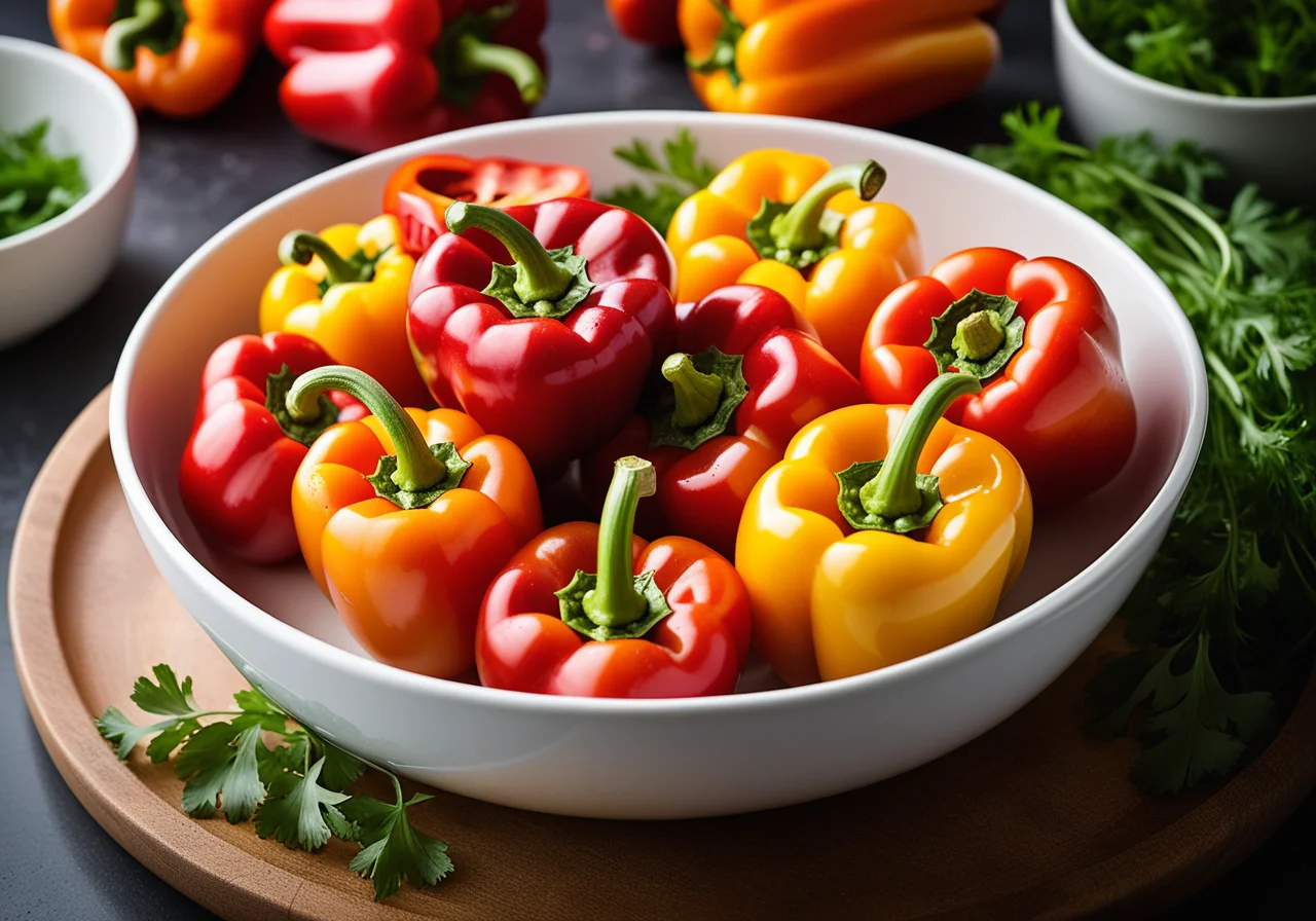 Steamed Bell Peppers