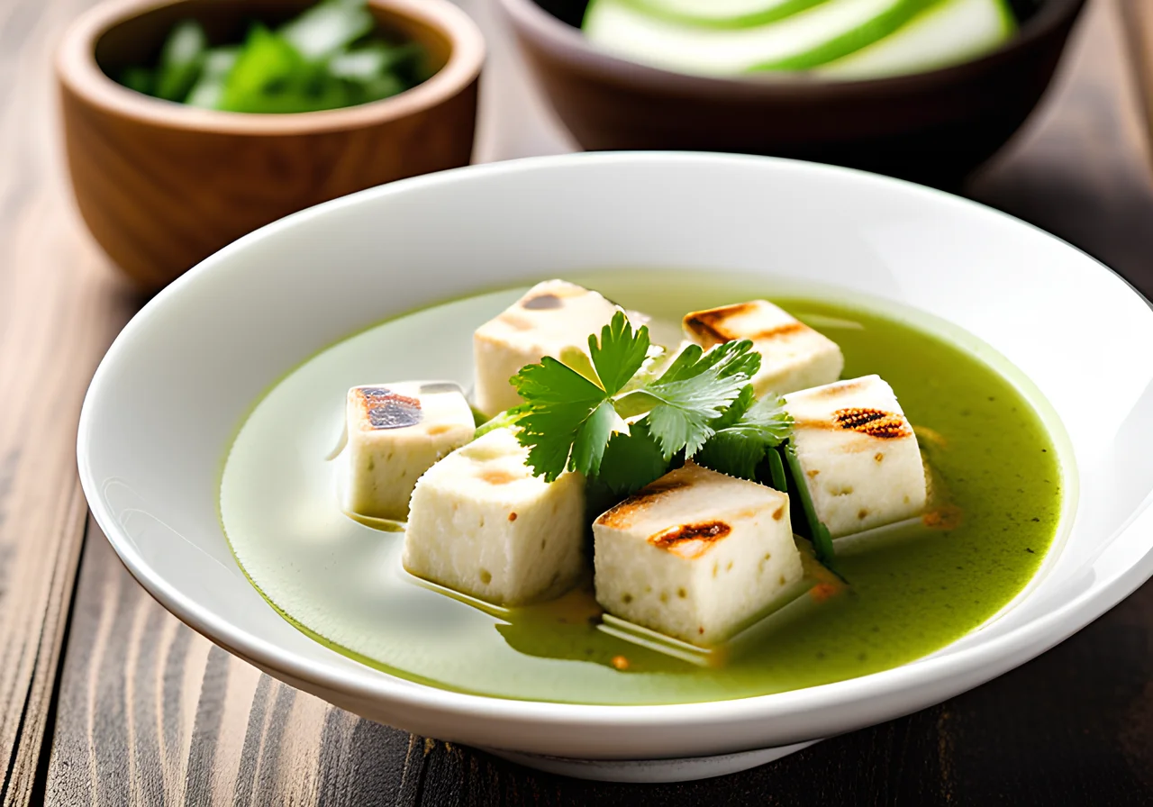 Cucumber Soup with Tofu