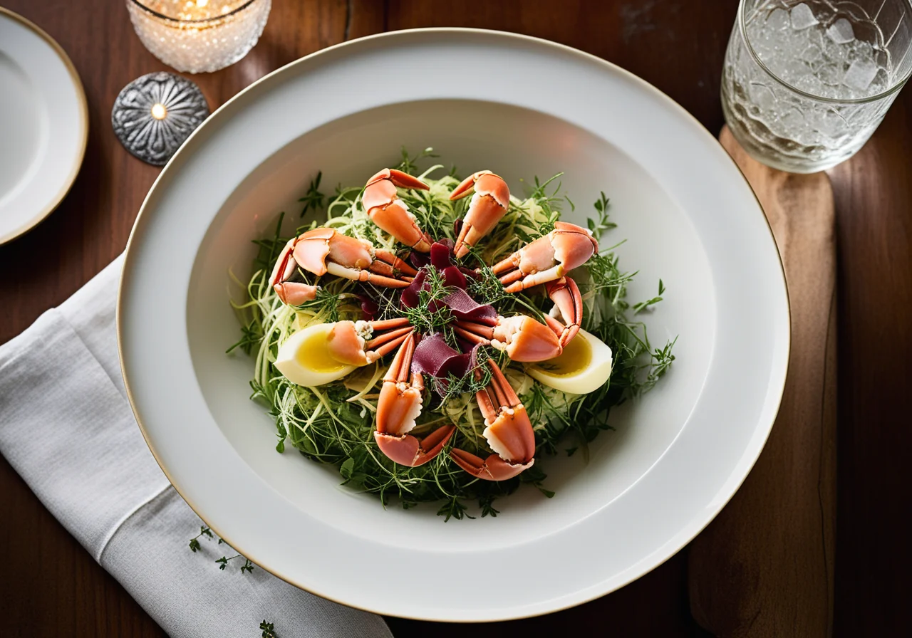 Alfalfa Sprout and Crab Claw Salad
