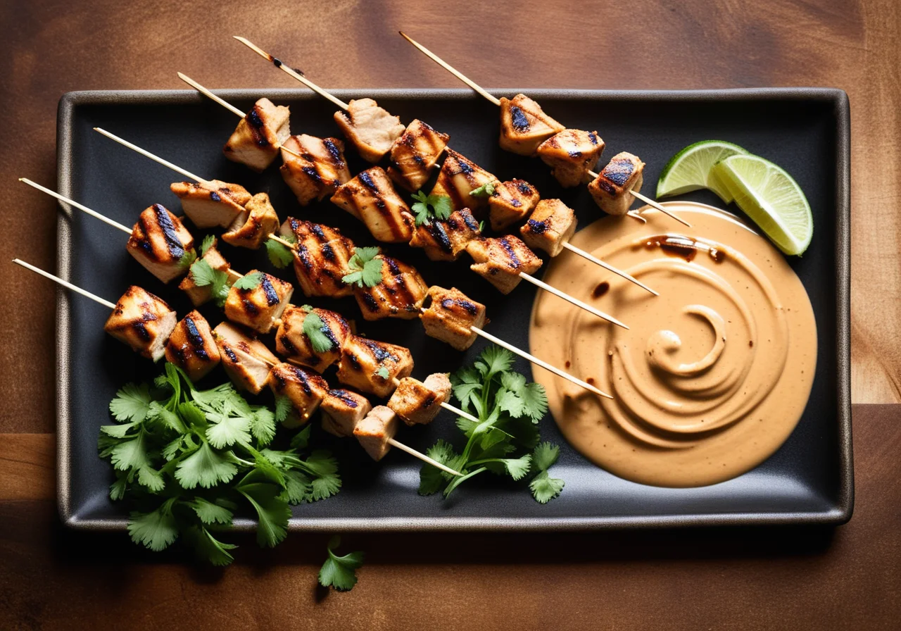 Chicken Satay with Peanut Sauce