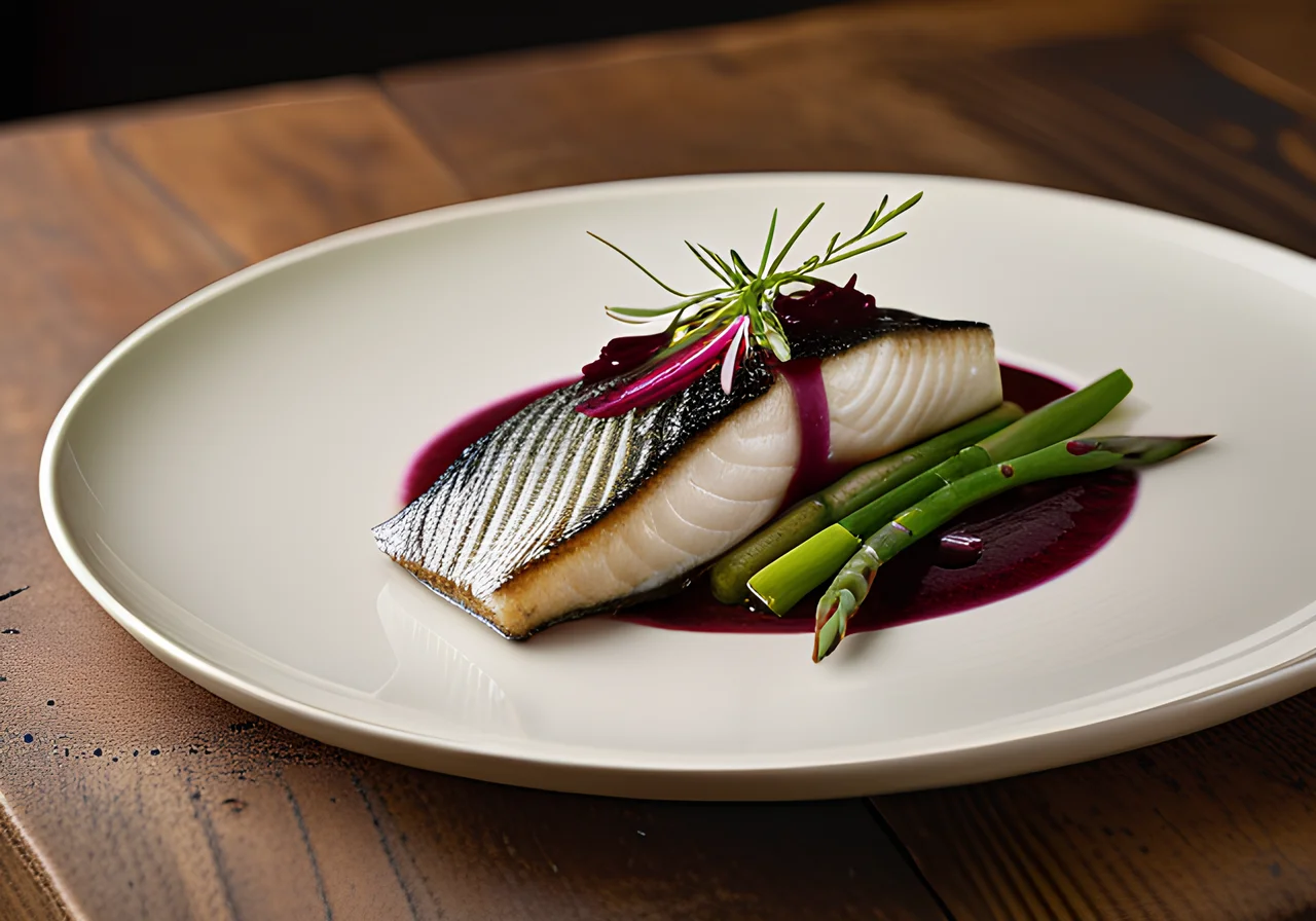 Sea Bass Fillet with White Asparagus
