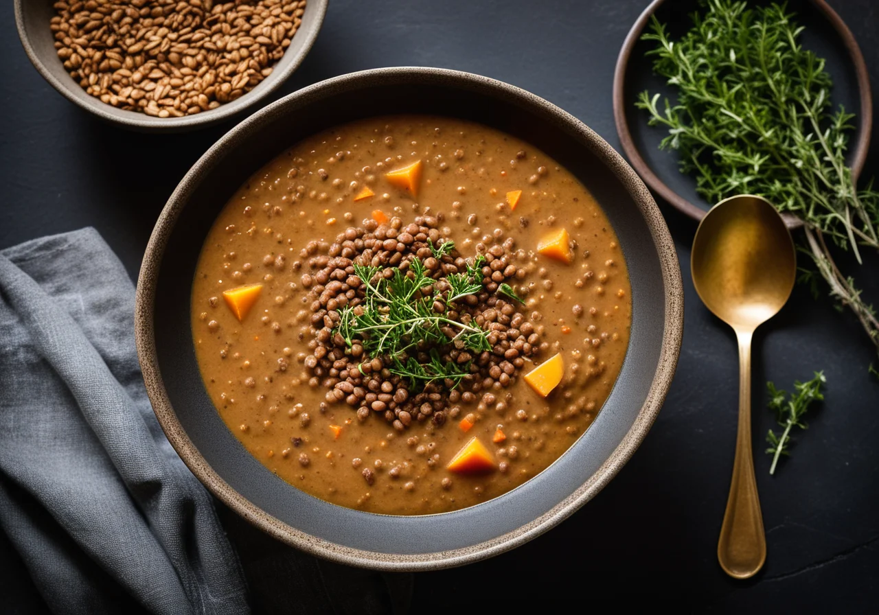 Kassler on Lentil Stew