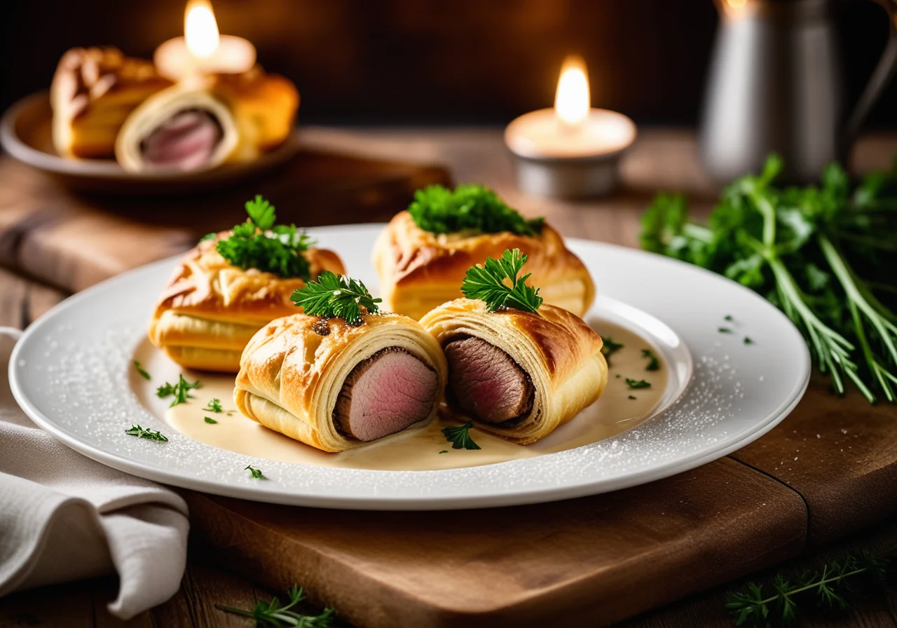 Pork Tenderloin with Mushrooms in Puff Pastry