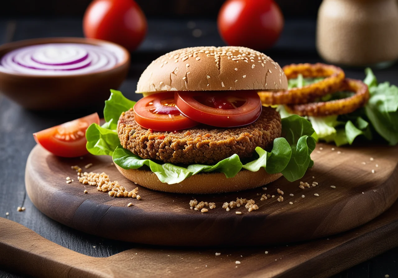 Vegetable Burger with Buckwheat Kernels
