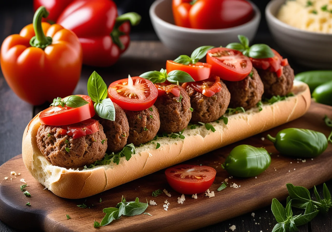 Bread Rolls Filled with Meatballs