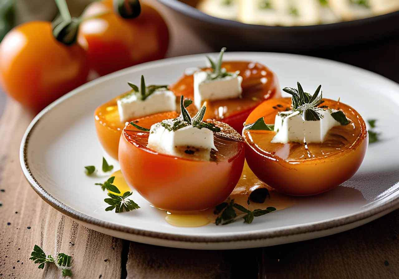 Baked Tomatoes and Sheep Cheese