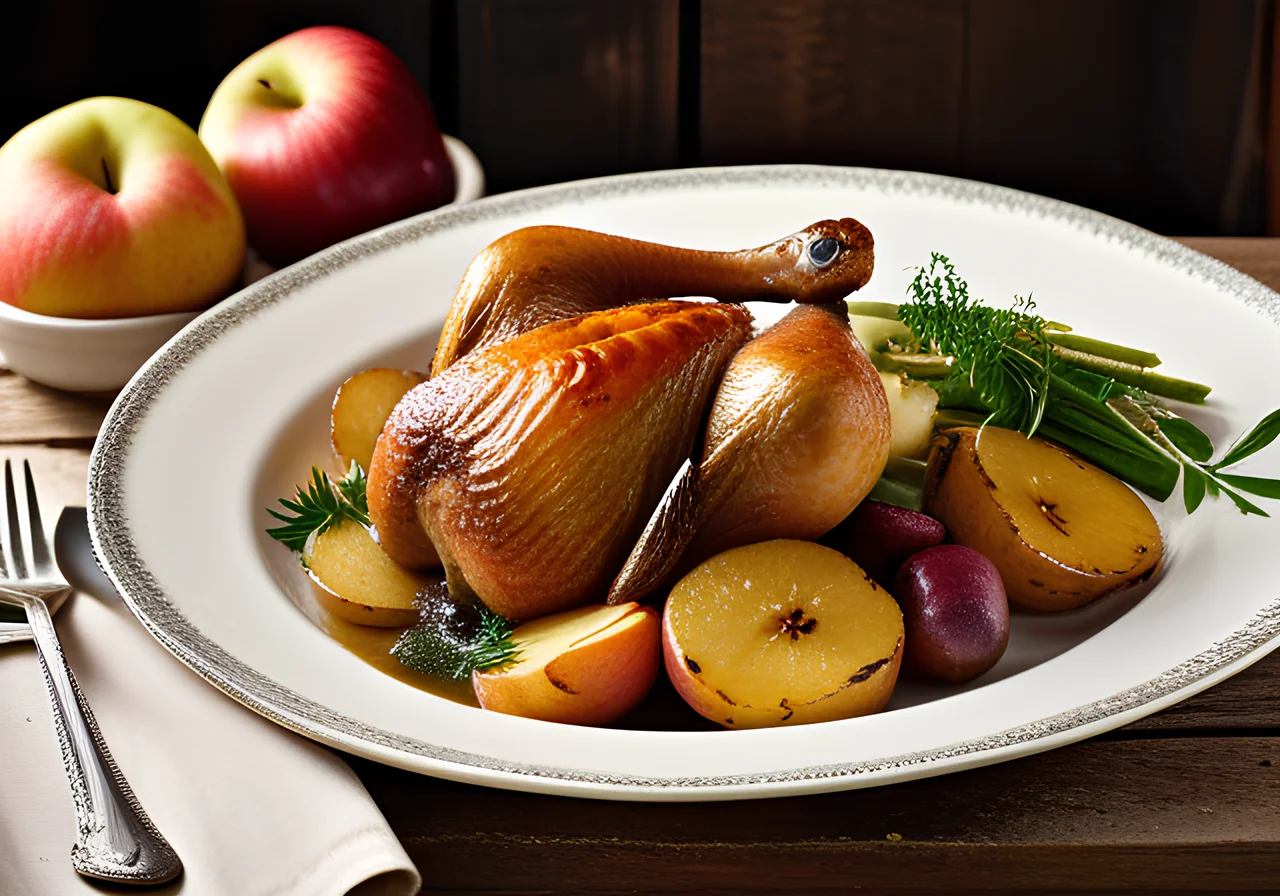 Goose with Soup Vegetables