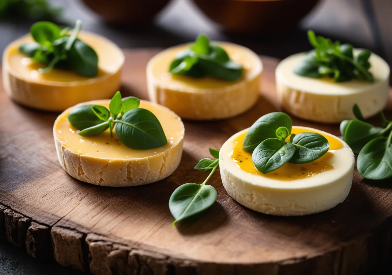 Arugula and Watercress Goat Cheese Bites