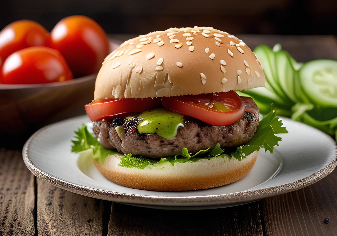 Hamburger with Salsa