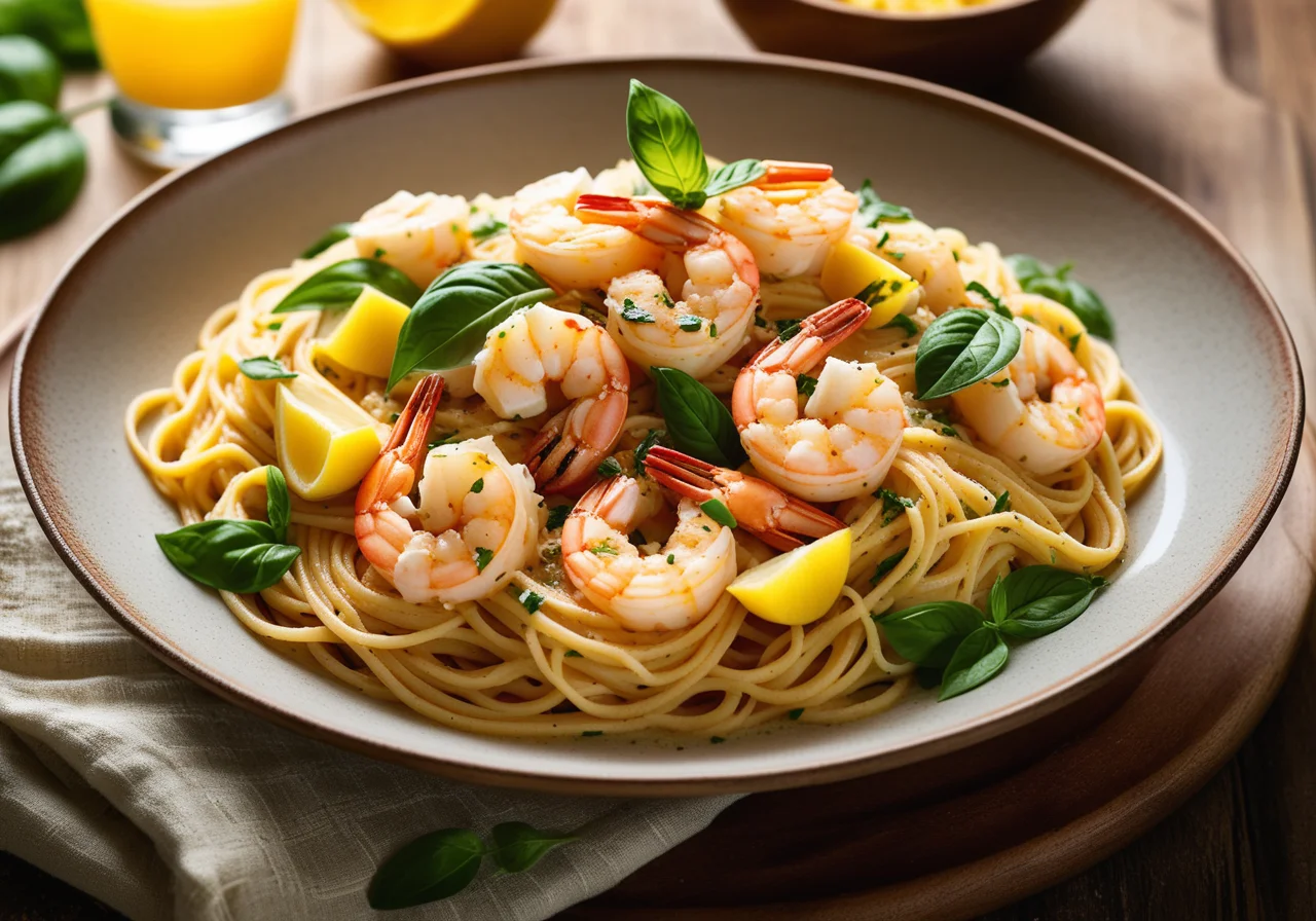 Pasta with Coconut Shrimp Sauce