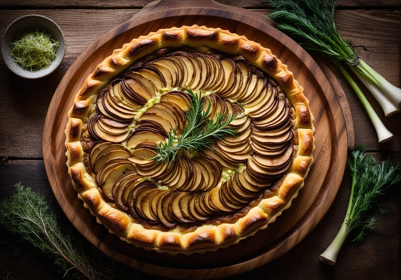 Savory Mushroom and Leek Tart