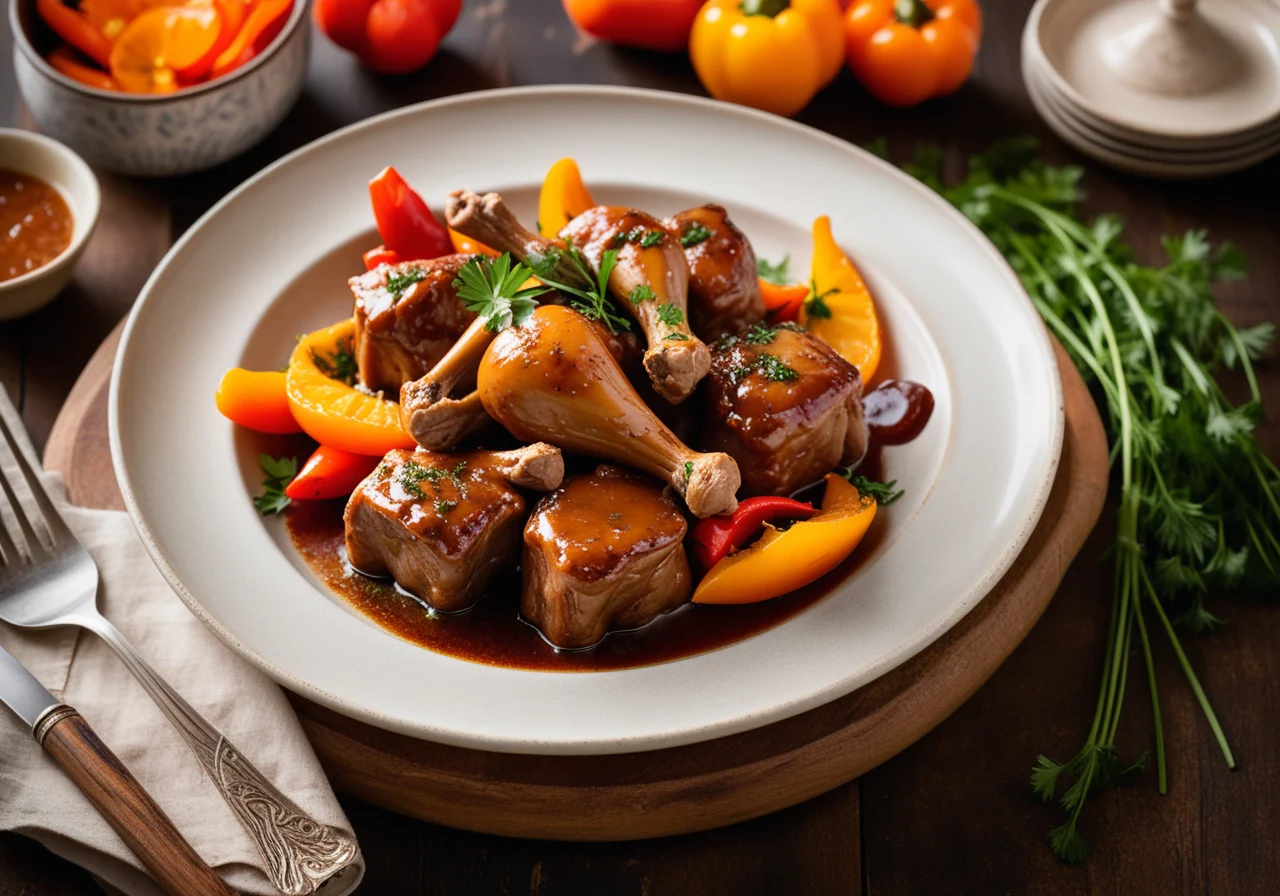 Braised Rabbit with Herbs and Paprika