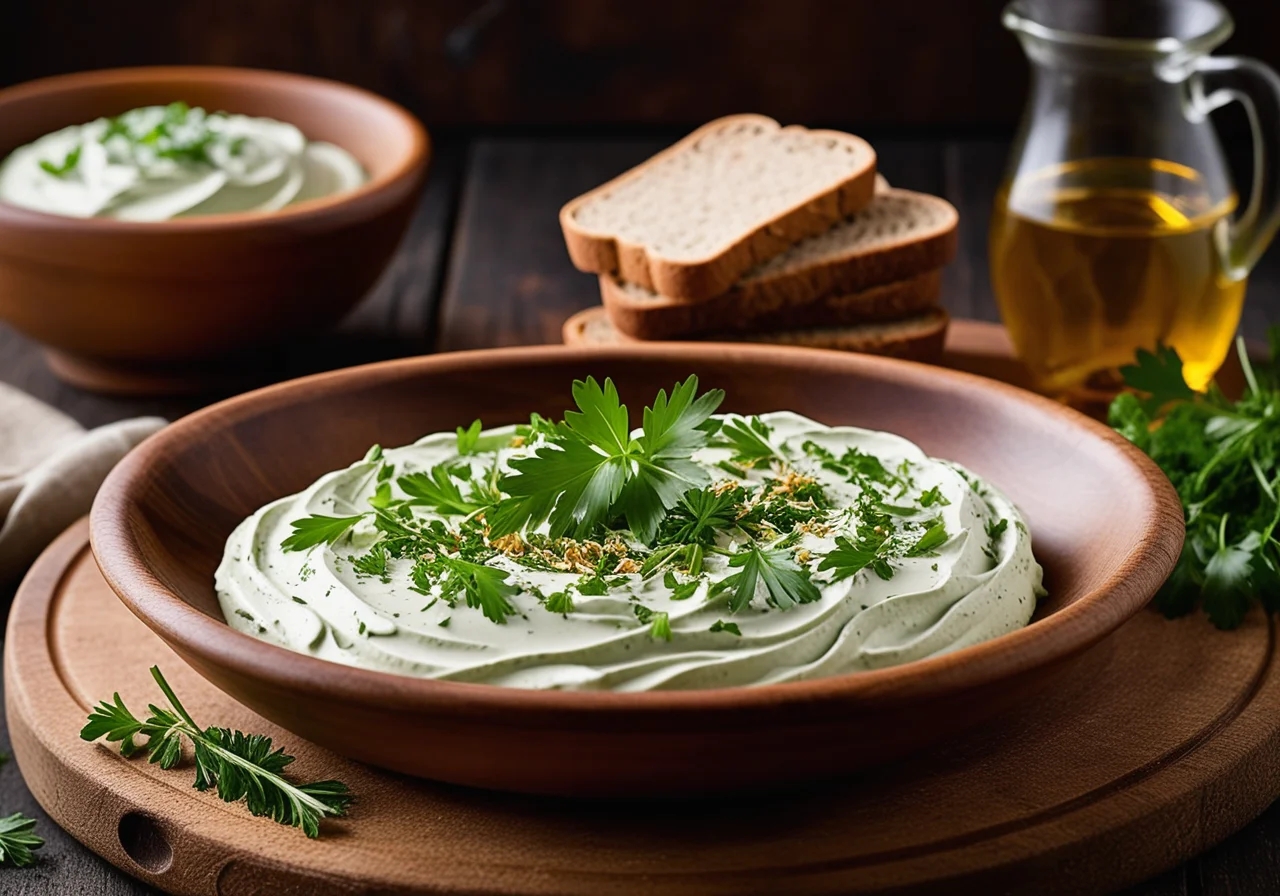 Creamy Cream Cheese with Herbs and Oil