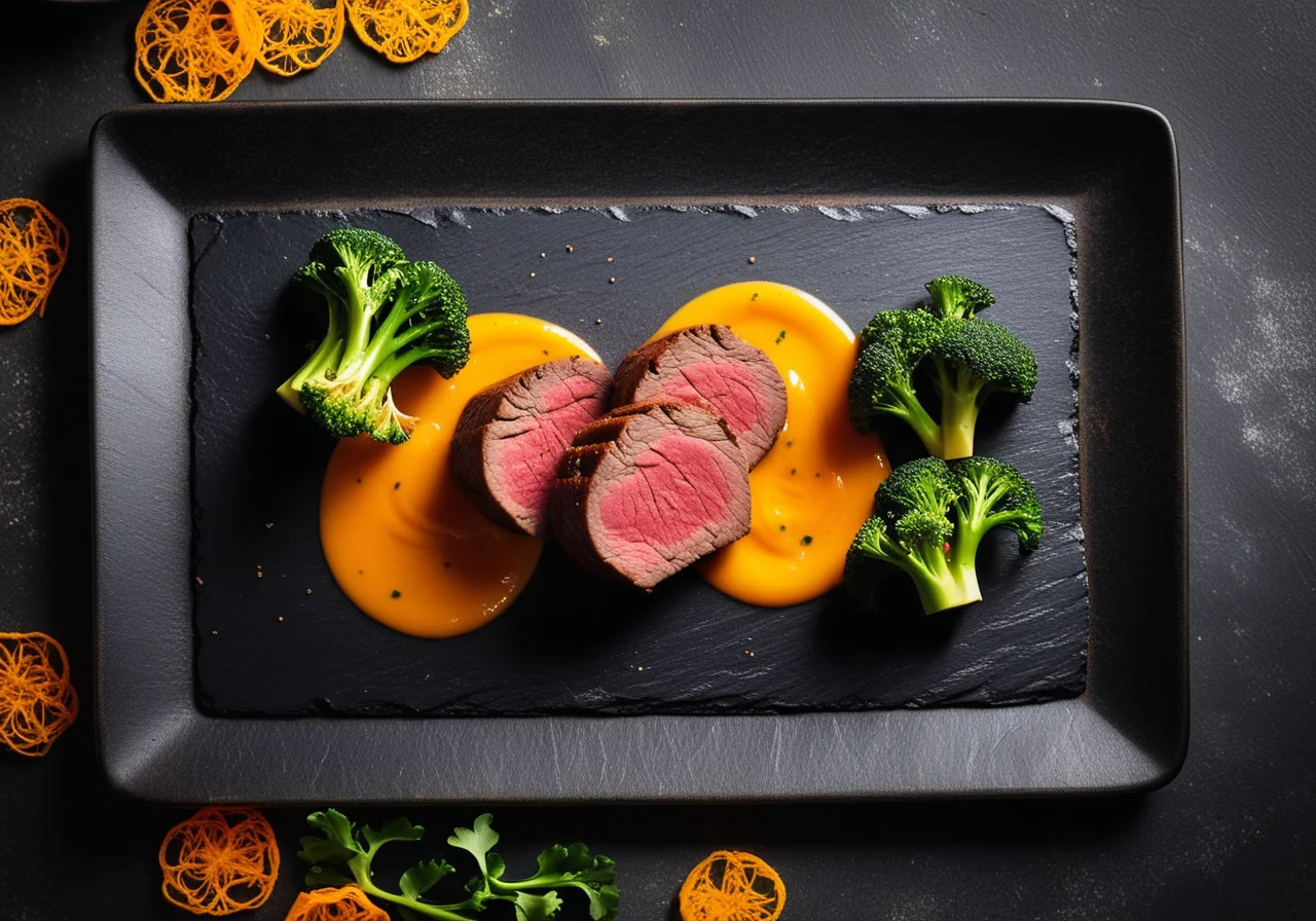 Beef Fillet with Herb Crust and Vegetables