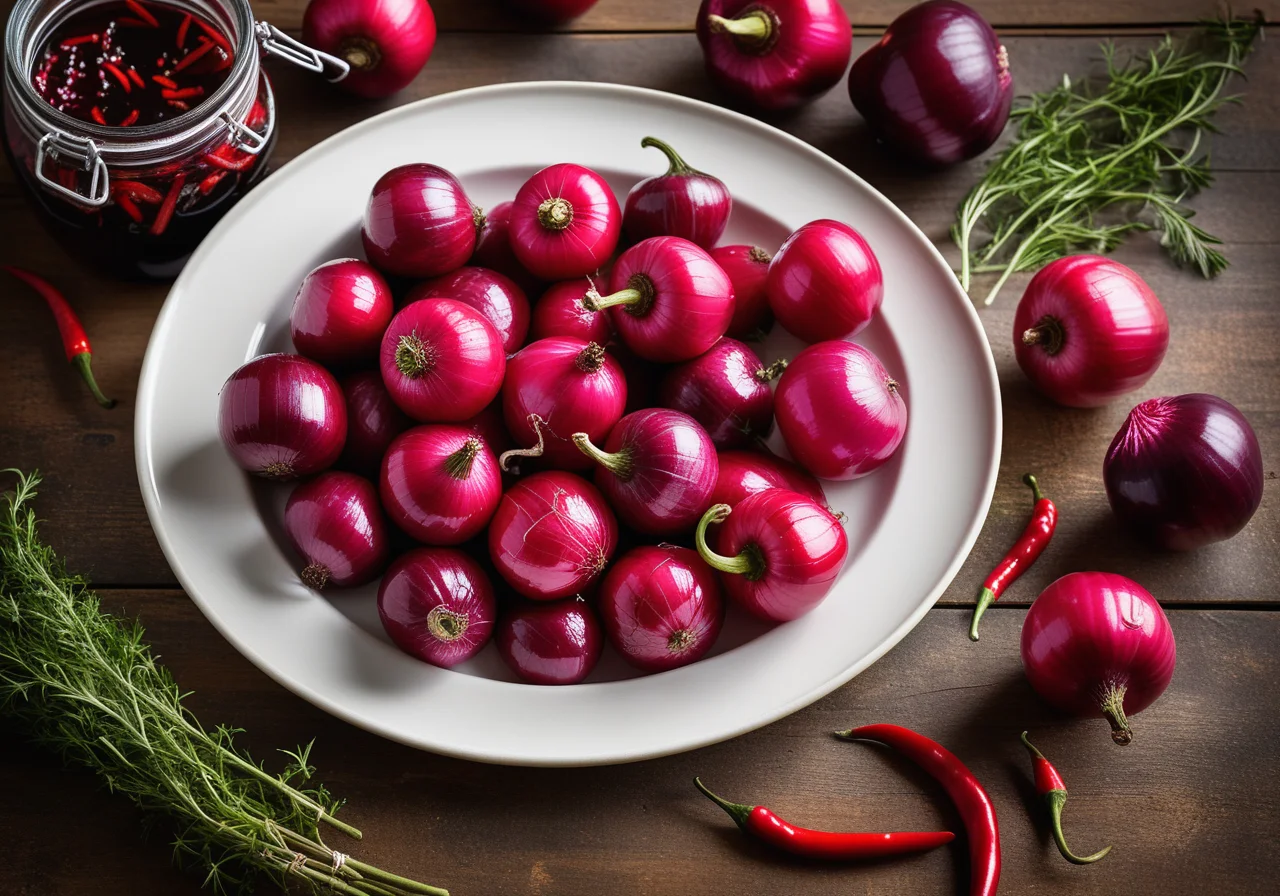 Sweet and Sour Pickled Onions