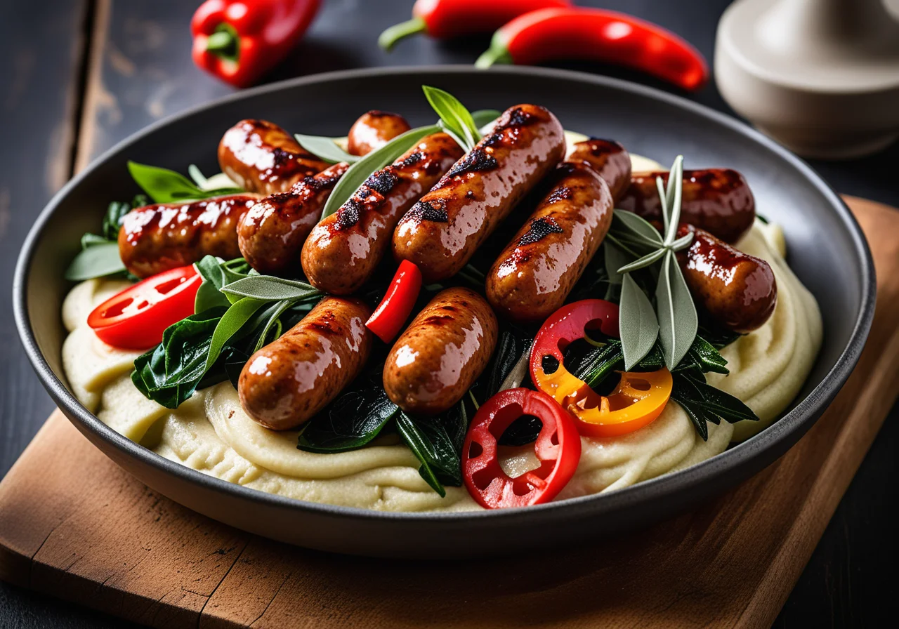 Sage Sausages with Pak Choi