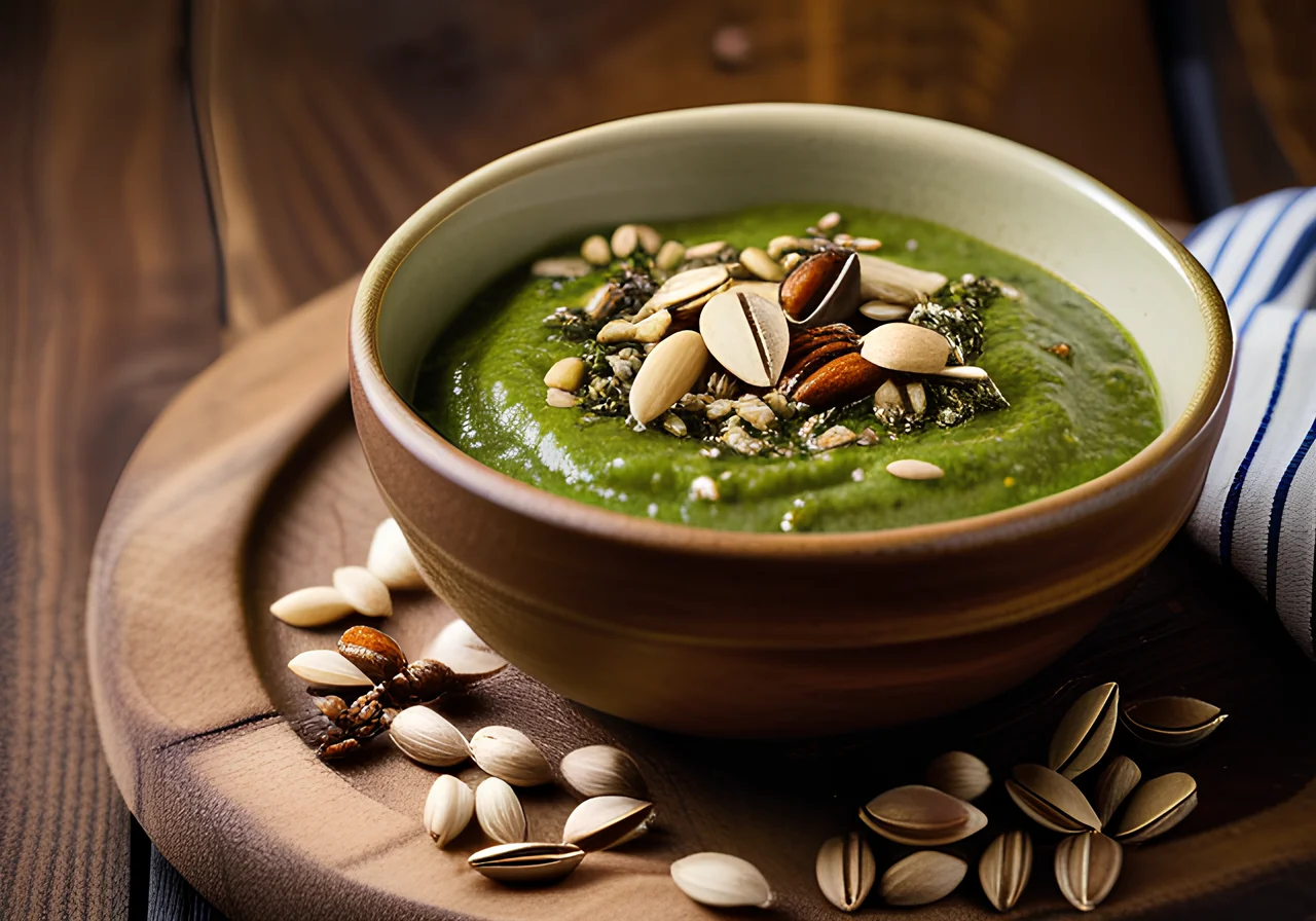 Wild Garlic Pesto with Nettle and Sunflower Seeds