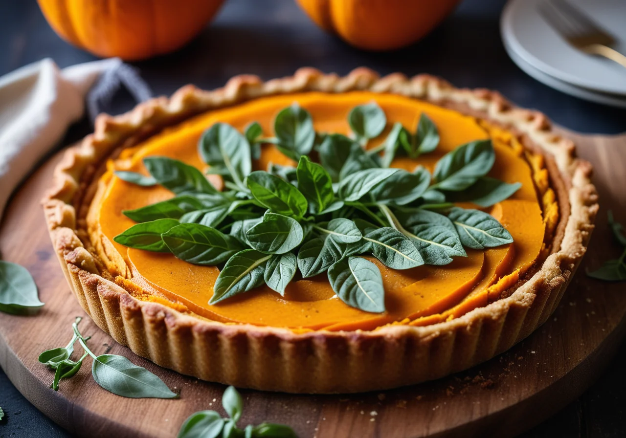 Vegan Pumpkin Sweet Potato Tart