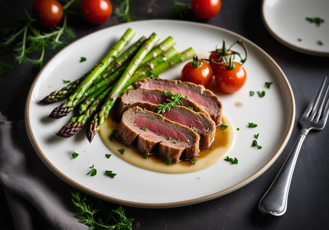 Saltimbocca with Asparagus Salad