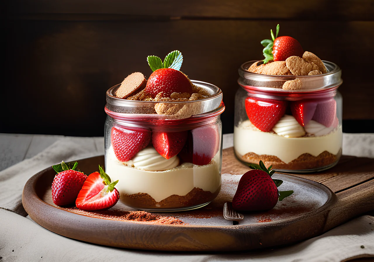 Strawberry Tiramisu with Butter Cookies