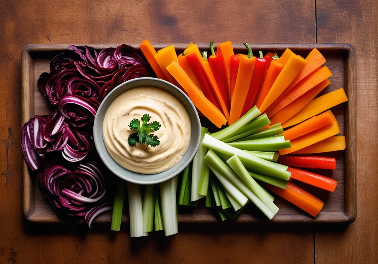 Vegetables with Cheese Dip