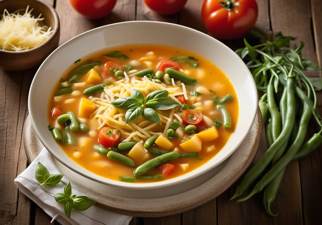 Simple Minestrone with Beans and Soup Vegetables