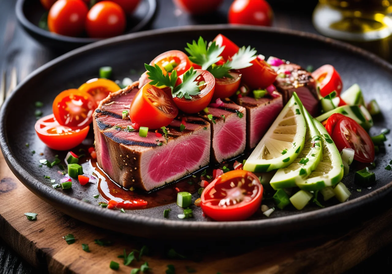 Tuna Steak with Tomato Salsa