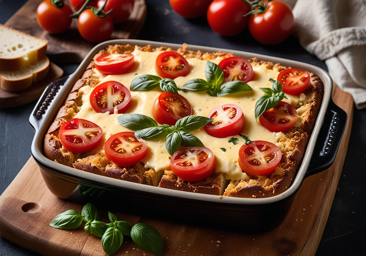 Mediterranean Bread Casserole