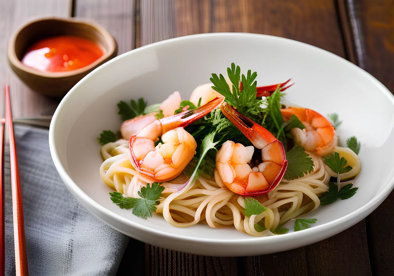 Konjac Noodles with Shrimp