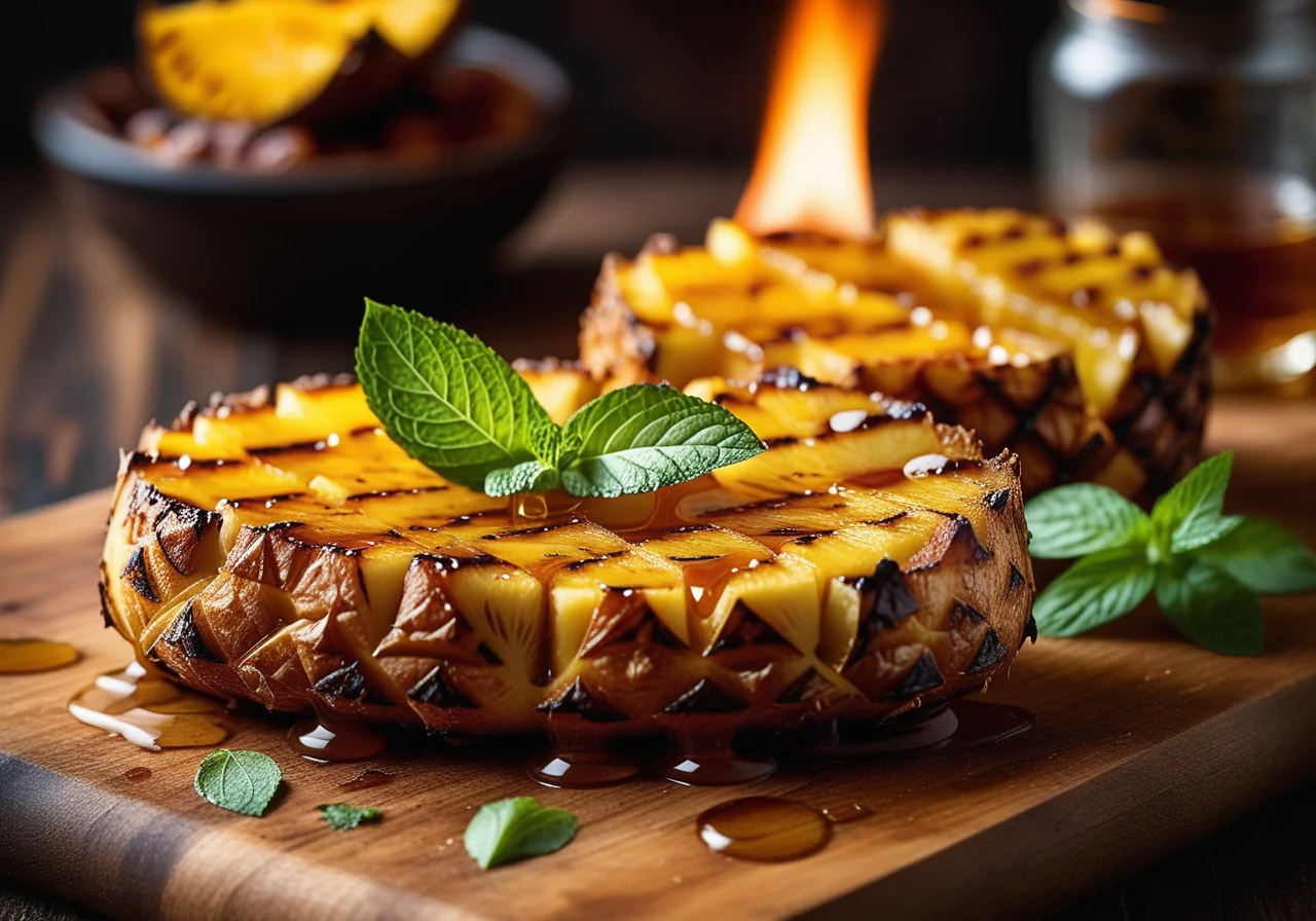Grilled Pineapple with Rum
