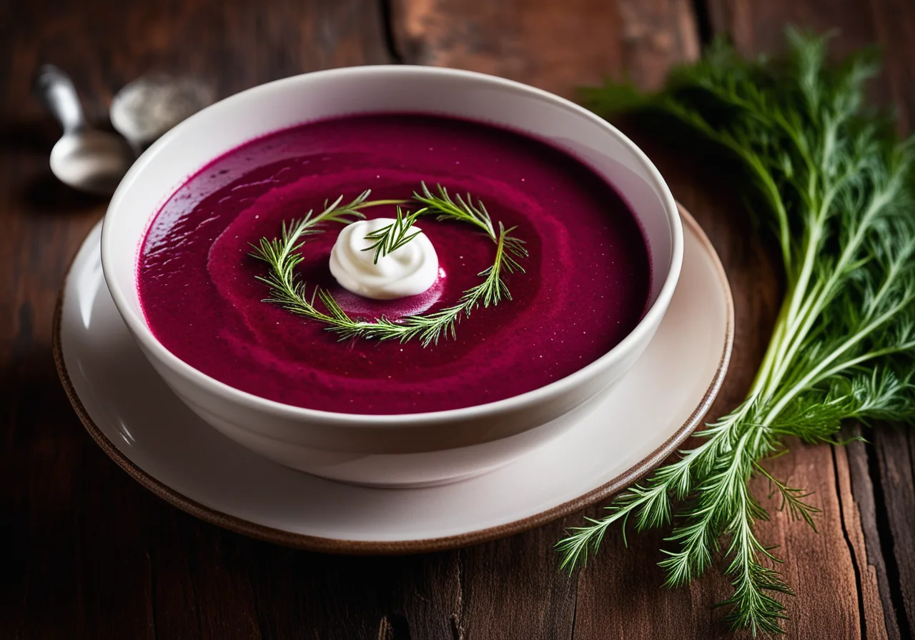 Beetroot Soup with Sour Cream