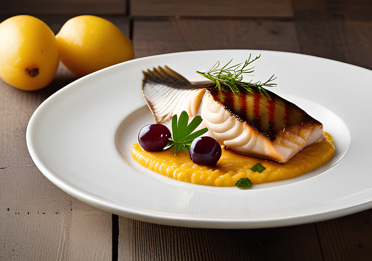 Carp Fillet with Caramelized Grapes