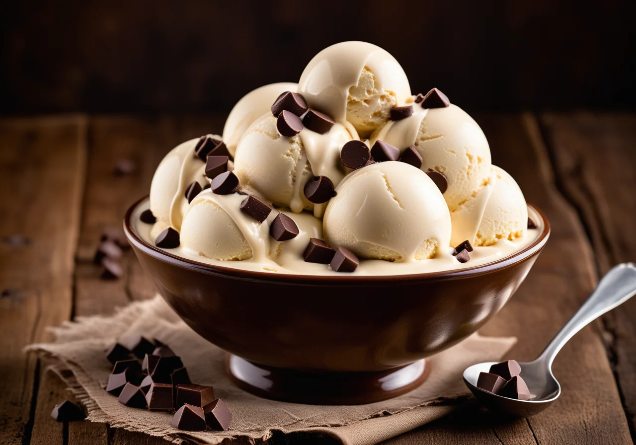 Yogurt Ice Cream with Chocolate Chips