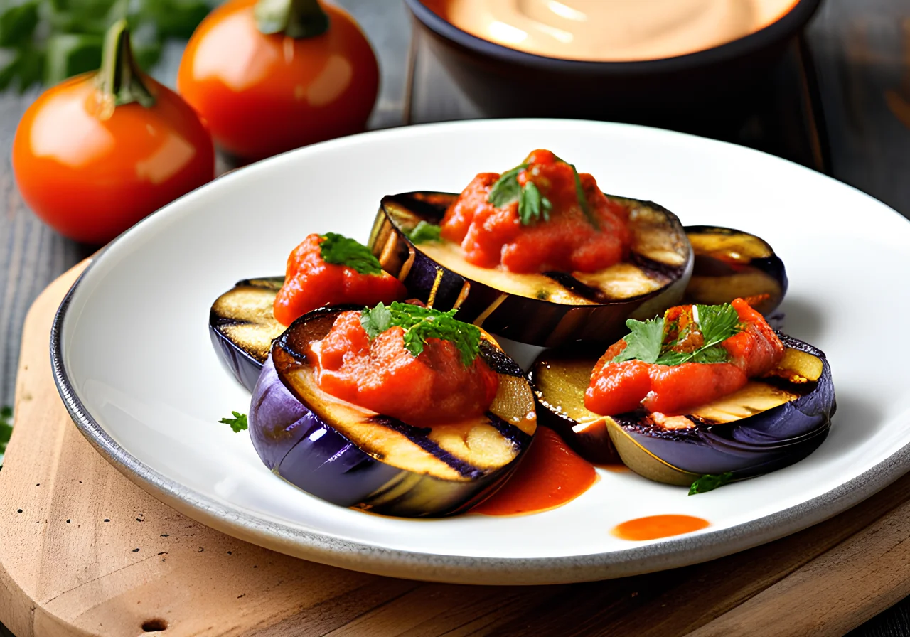 Grilled Eggplant with Garlic Yogurt