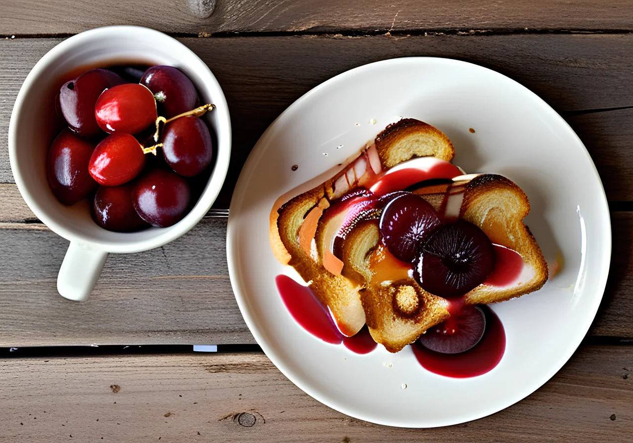 French Toasts with Rosehip Quark Dip