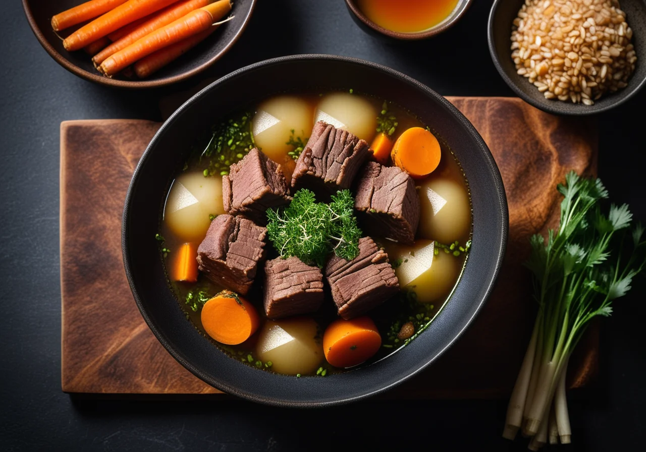 Ox Tail Broth with Pearl Barley