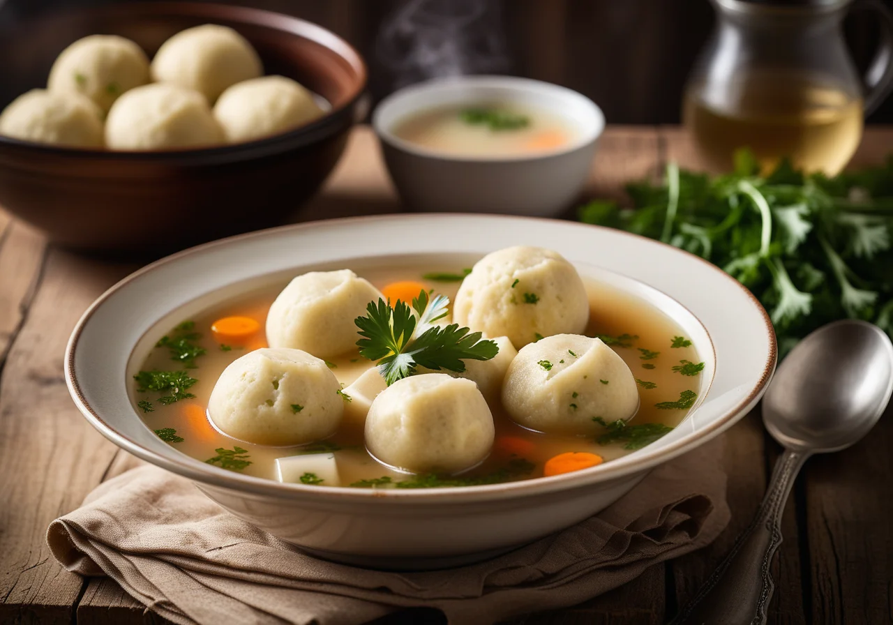 Matzo Ball Soup with Vegetables