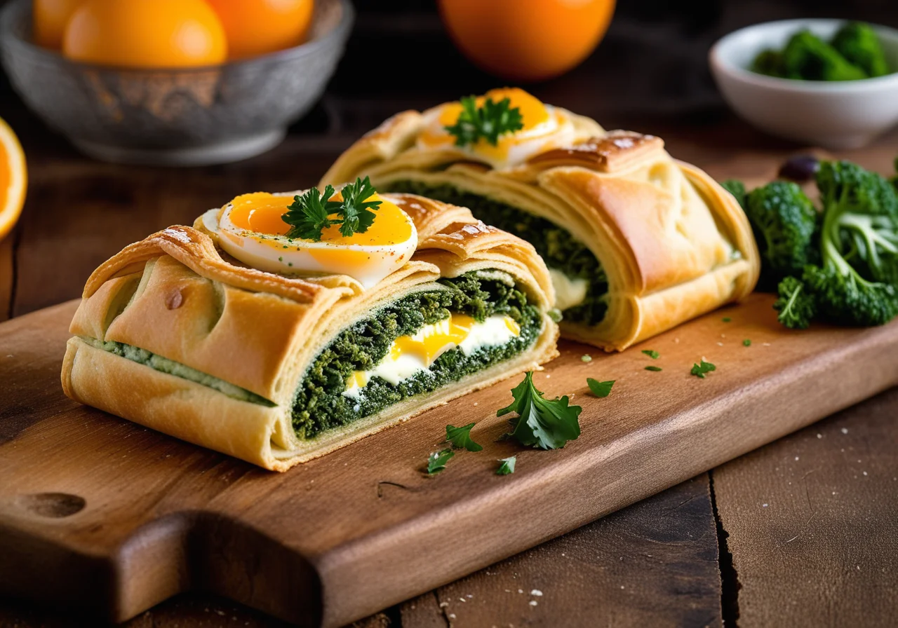 Savory Spinach-egg Strudel