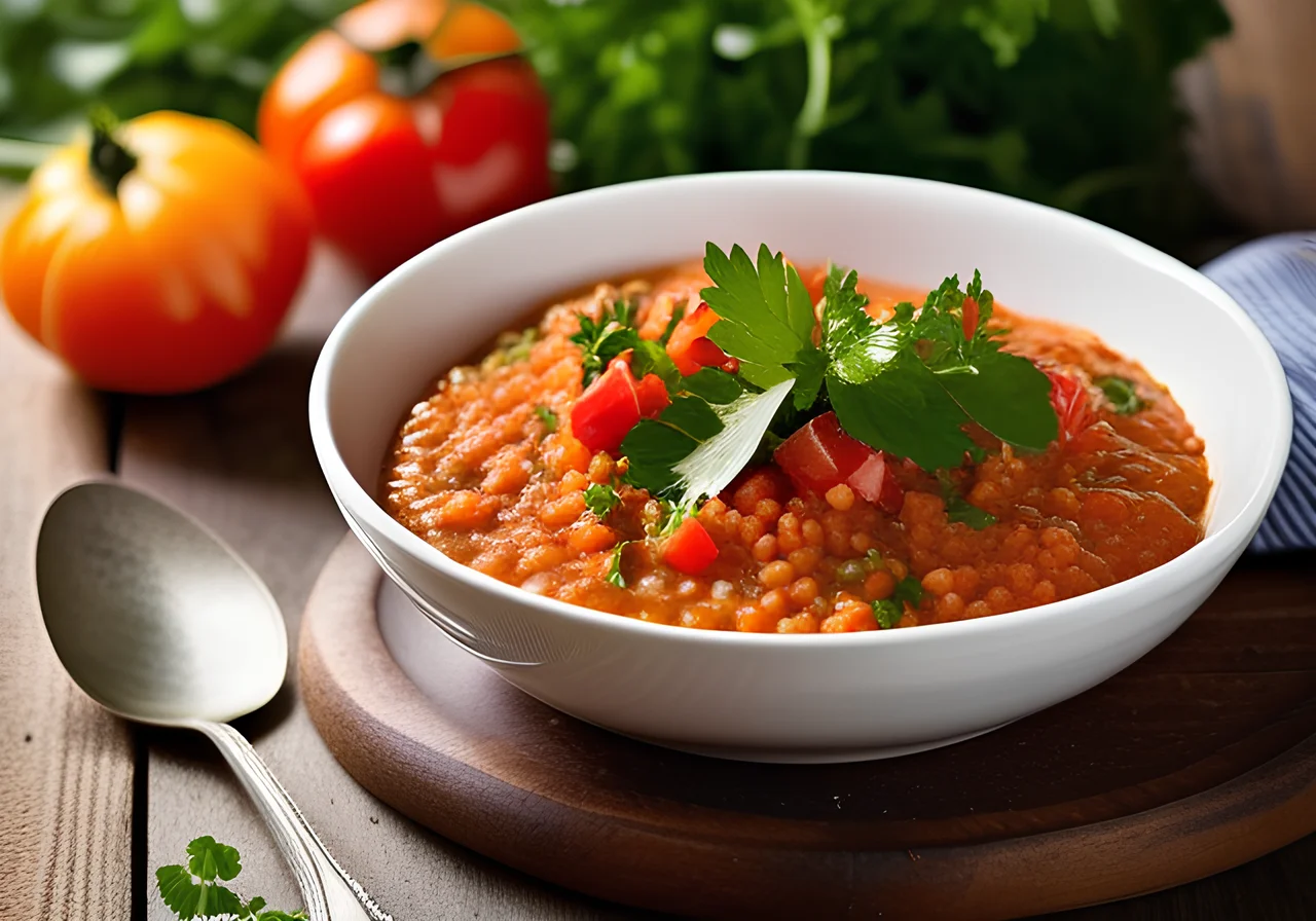 Red Lentils with Bulgur